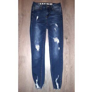 S.O.N.G Perfect High Rise Skinny Ankle Skinny Jeans Size 0/24 Distressed Denim